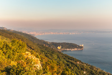 evening in the gulf of trieste