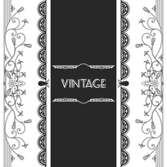vintage background frame design black