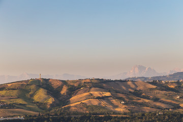 Sunset in the italian countryside