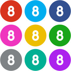 Fototapeta premium Flat Multicolor App Icon