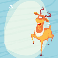 Funny goat for Eid-Al-Adha celebration.