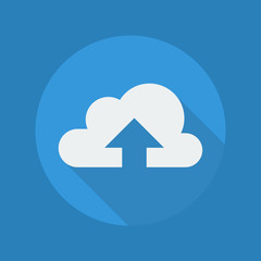 Cloud Computing Flat Icon. Upload