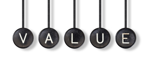 Typewriter buttons, isolated - Value