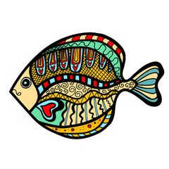 Zentangle stylized Fish