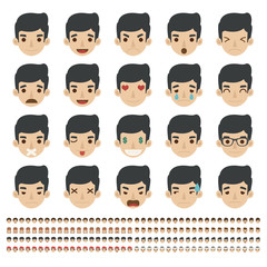 Set of emoticons, faces icons
