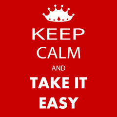 Fototapeta premium keep calm and relax poster with crown