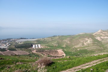 Israeli landscape near Kineret lake