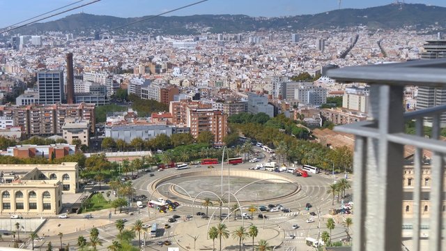 4K Aerial Barcelona Cityscape