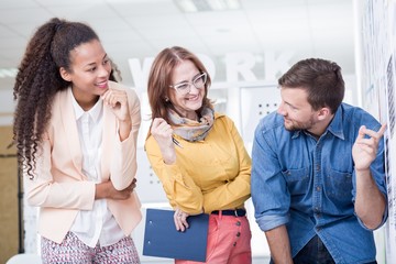 Young people on internship