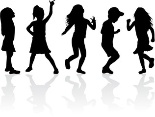 Children silhouettes.