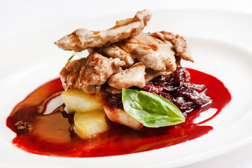 meat with mashed potato