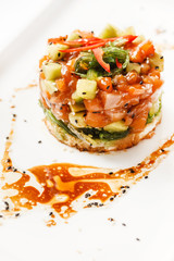 salad with salmon