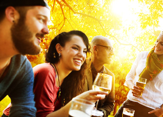 Diverse People Friends Hanging Out Concept