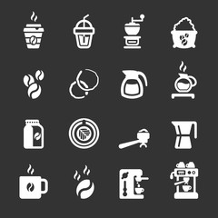coffee icon set, vector eps10