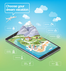 Dream vacations infographic