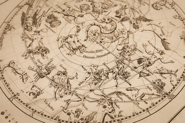 Fototapeta na wymiar アンティークの天体図　