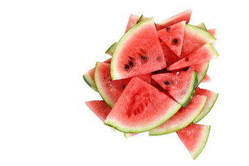 watermelon sliced white background
