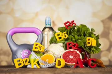 Vitamin concept, Health and fitness concept