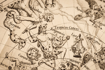 アンティークの天体図