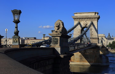 Chain bridge Budapest Hungary 