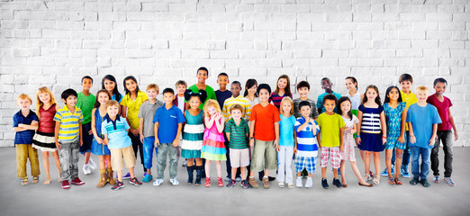 Obraz premium Children Kids Childhood Friendship Happiness Diversity Concept