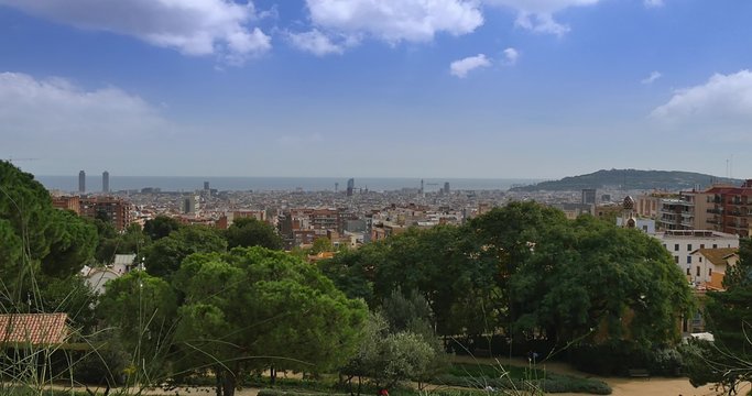 4K Panoramic View of Barcelona