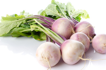 Bunch of fresh turnips