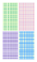 Four pastel color mats