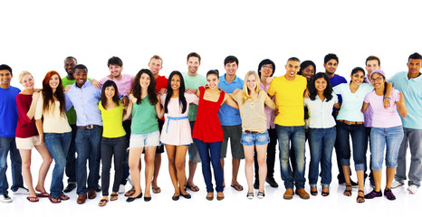 Obraz premium Diversity People Crowd Friends Communication Concept
