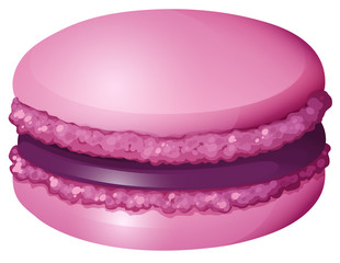 Purple color macaron alone