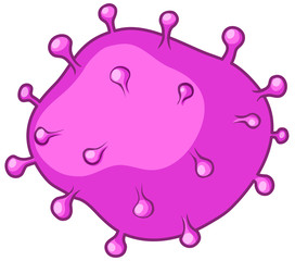 Purple bacteria on white