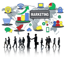 Marketing Global Business Branding Connection Growth Concept