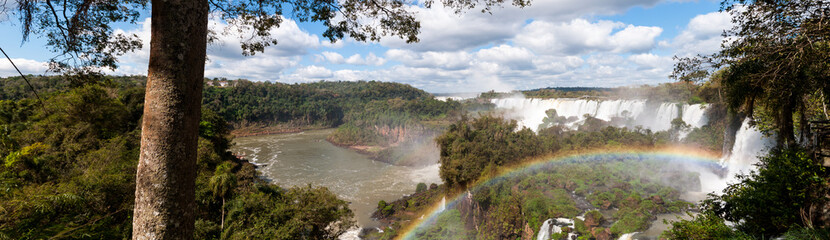 Fototapeta na wymiar Scenic view of Iguazu waterfalls in Argentina