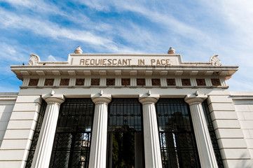 Fototapeta premium Mausoleum at Cementerio de La Recoleta Buenos Aires, Agentina