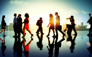 Business People Commuter Cityscape Team Concept