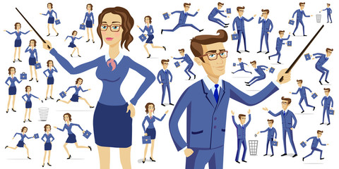 Business people business motion women men