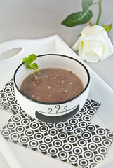 Sopa de judias negras