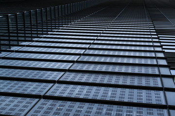 Modern Building Exterior Abstract Repeating Pattern