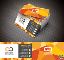 Vector illustration of creative business card mock-up.