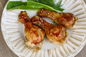 Grilled chicken legs