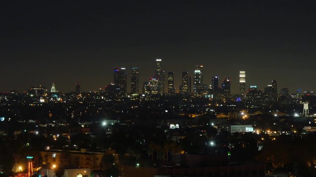 Nighttime Los Angeles Skyline