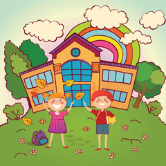 Children back to school.