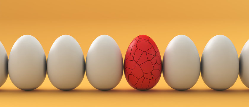 broken egg, finance concept