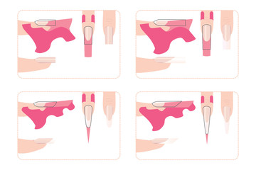 Nail extension for different shapes 