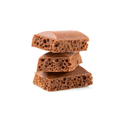Heap bubble chocolate -  isolated on white background