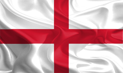Obraz premium Waving Fabric Flag of England, UK