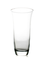 Empty  glass on a white background