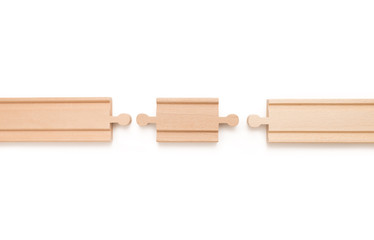Wooden railroad track