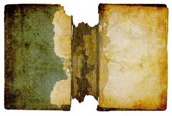 Old and damaged book cover