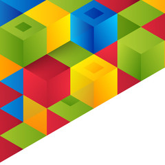 Vector Abstract geometric shape from cubes. 